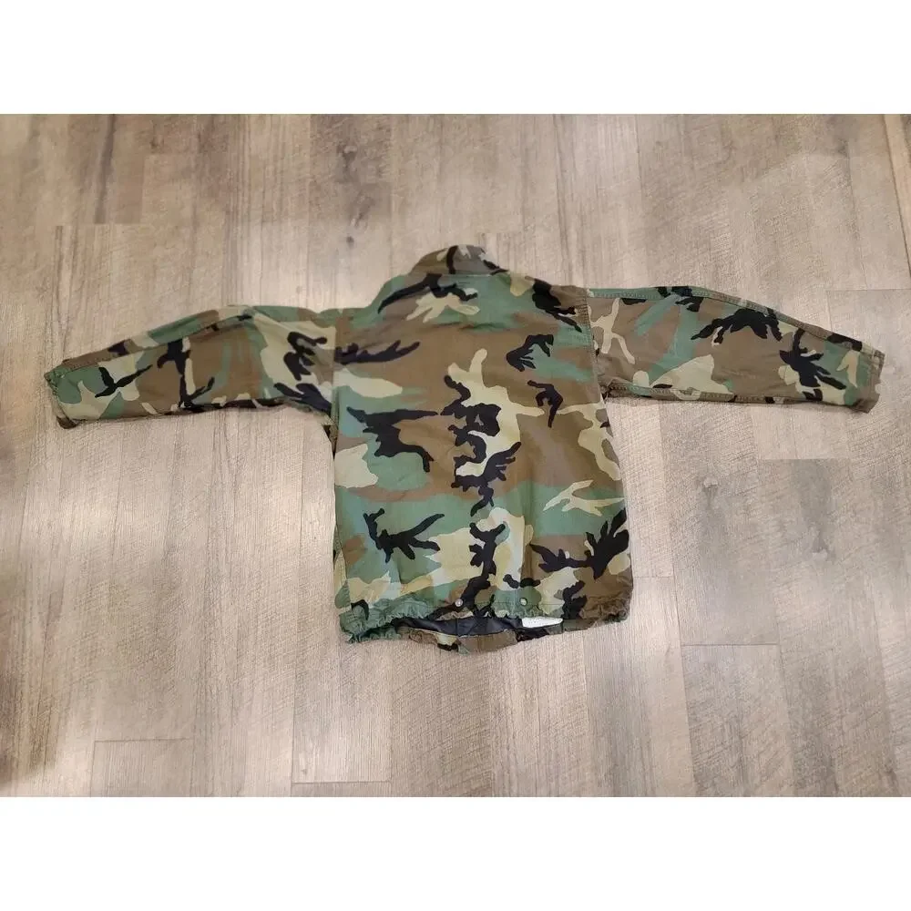 Military Jacket Suit Chemical Protective Class 1 Woodland Camo US Army Size M